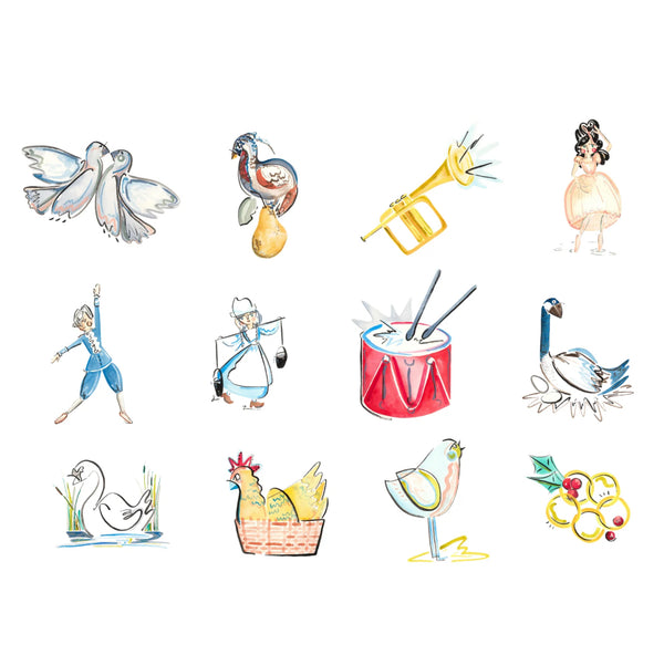 12 Days of Christmas Acrylic ornaments Ginny's Orchids