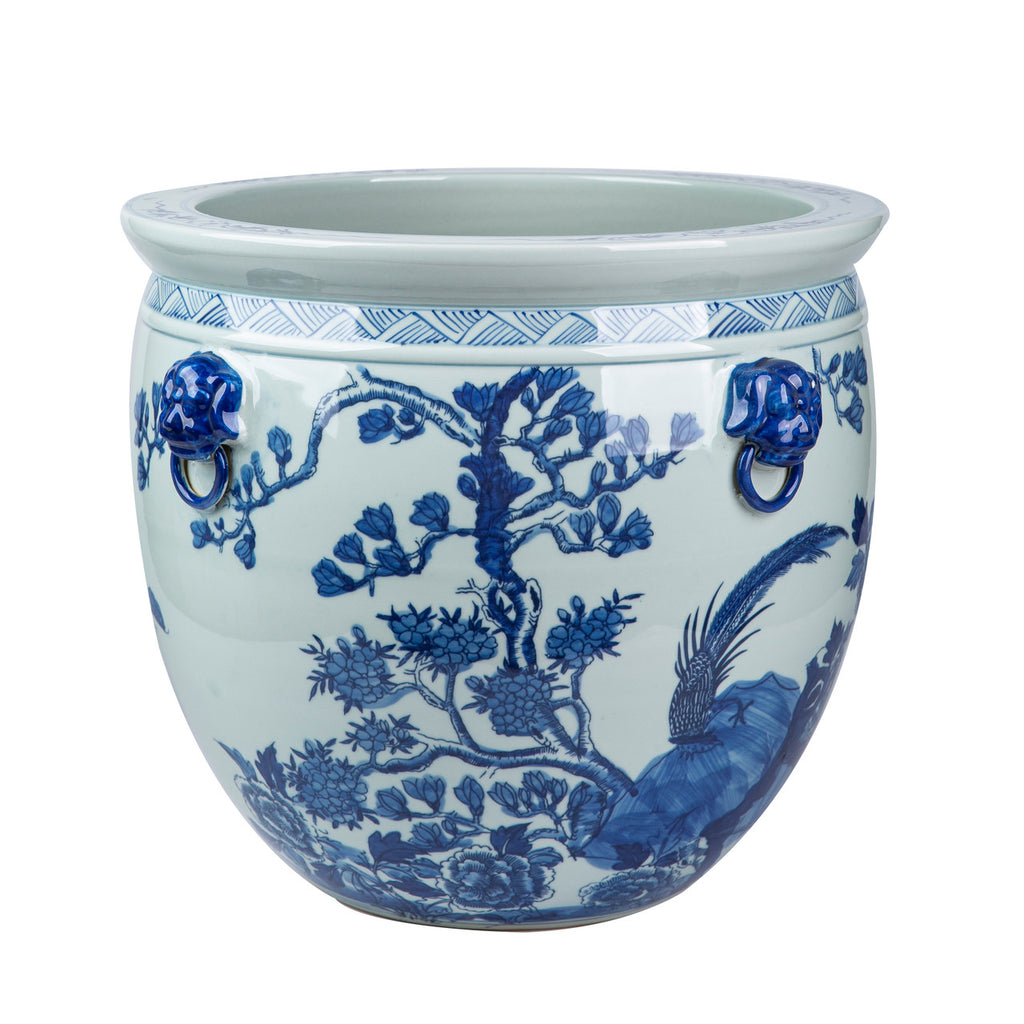 B&W Magnolia Pheasant Planter