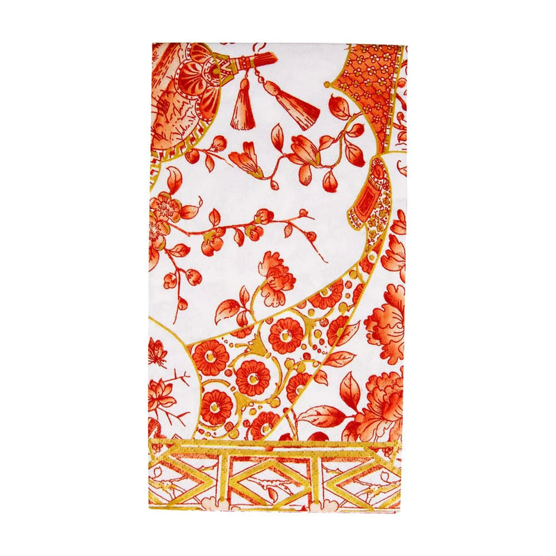 Gilded Porcelain Coral Guest Towel Napkins