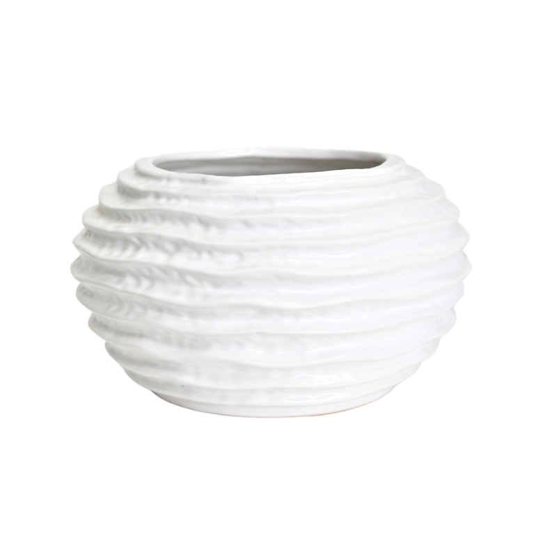White Textured Bubble Vase Medium