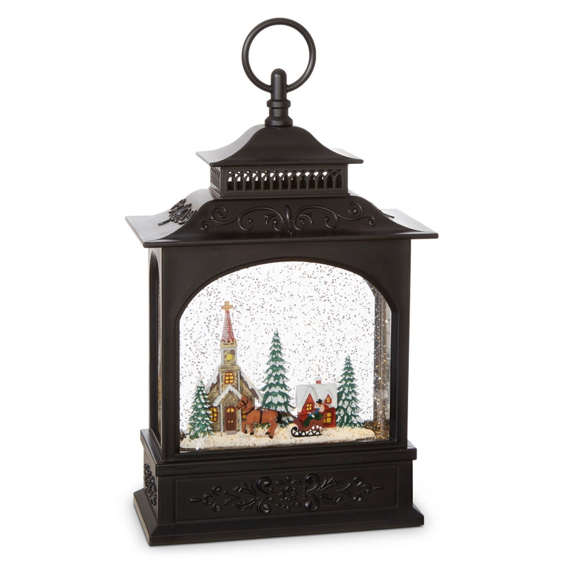 Town Scene Musical Lighted Lantern