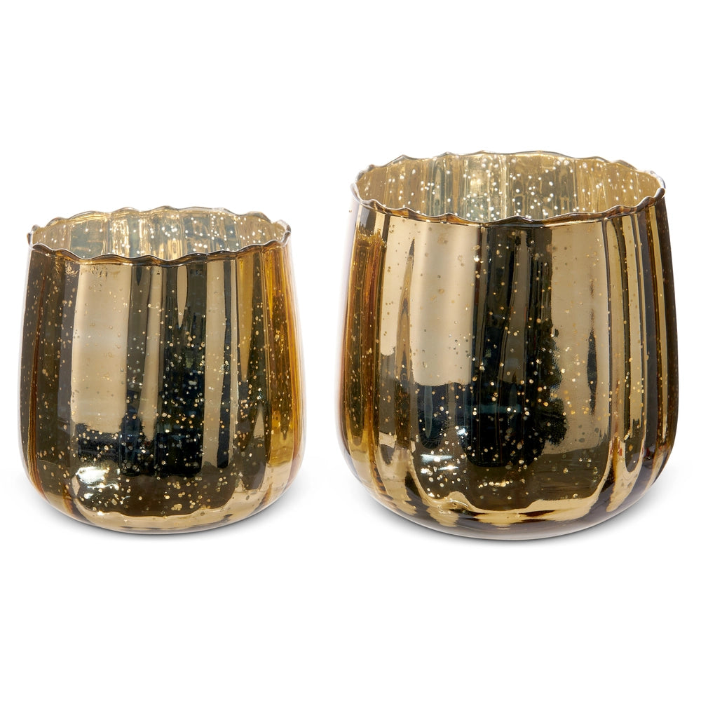 7" Bronze Mercury Glass Decorative Container