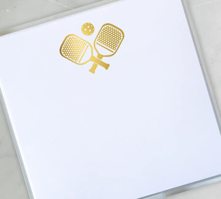 Pickleball Notepad Small Gold Foil