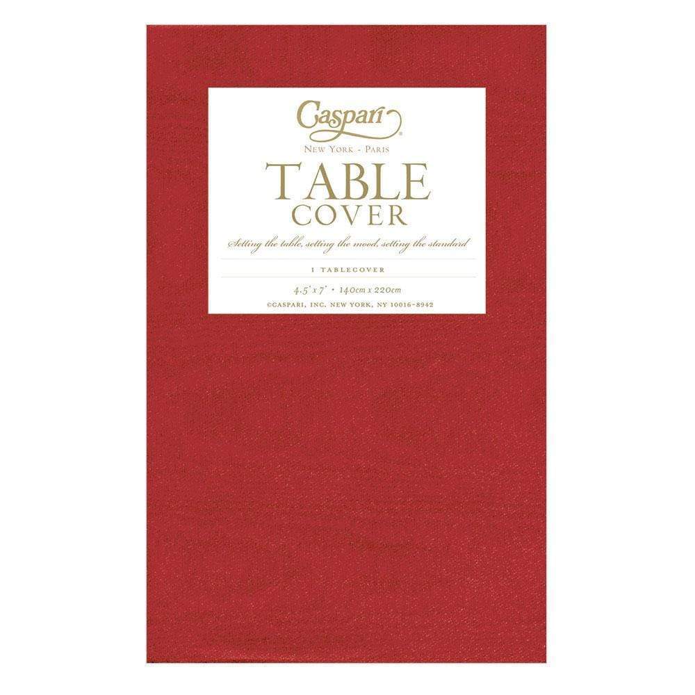 Moire Red Tablecloth 4.5' x 7'