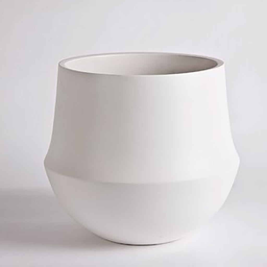Fusion White Ceramic Orchid Pot