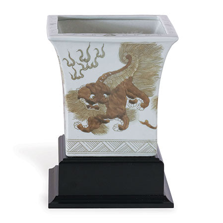 Chow Brown Square Planter w/ Stand