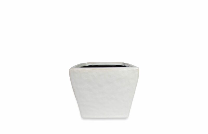 White Cracked Square 4"