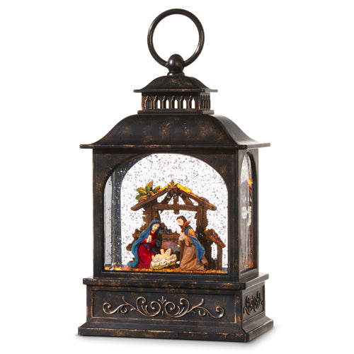 8.5” nativity lighted lantern