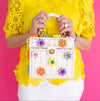 Wicker Bucket Daisy Flower Purse