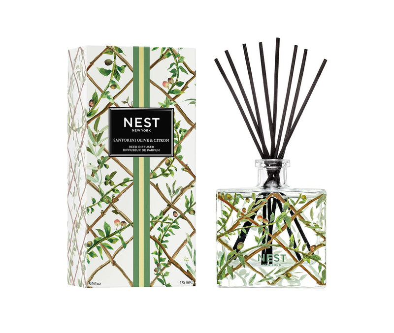 Santorini Olive & Citron Decorative Reed Diffuser