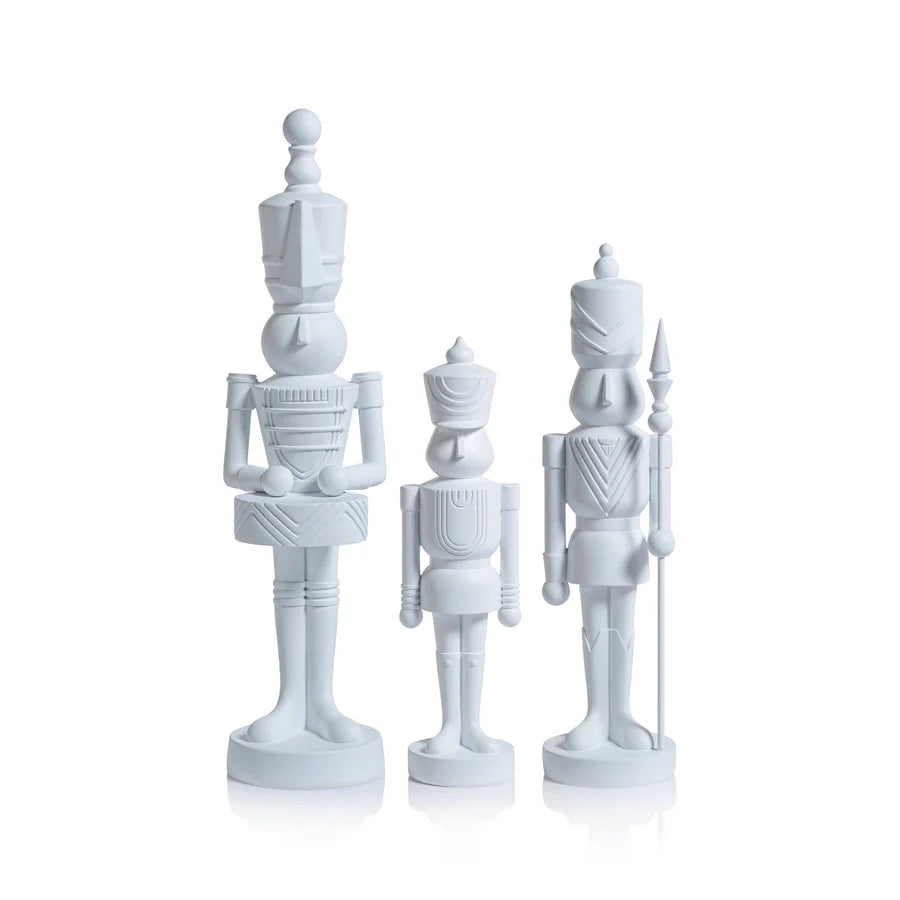 Matte White Soldiers Set of 3