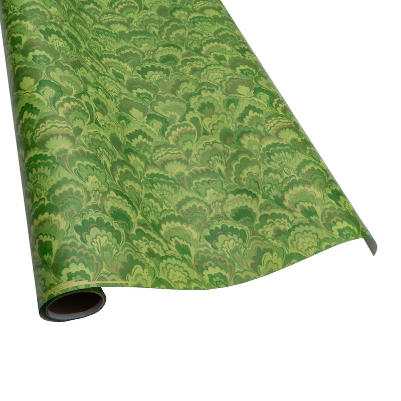 Marbled Ceramica Green/Gold Roll Wrap 30"x8'
