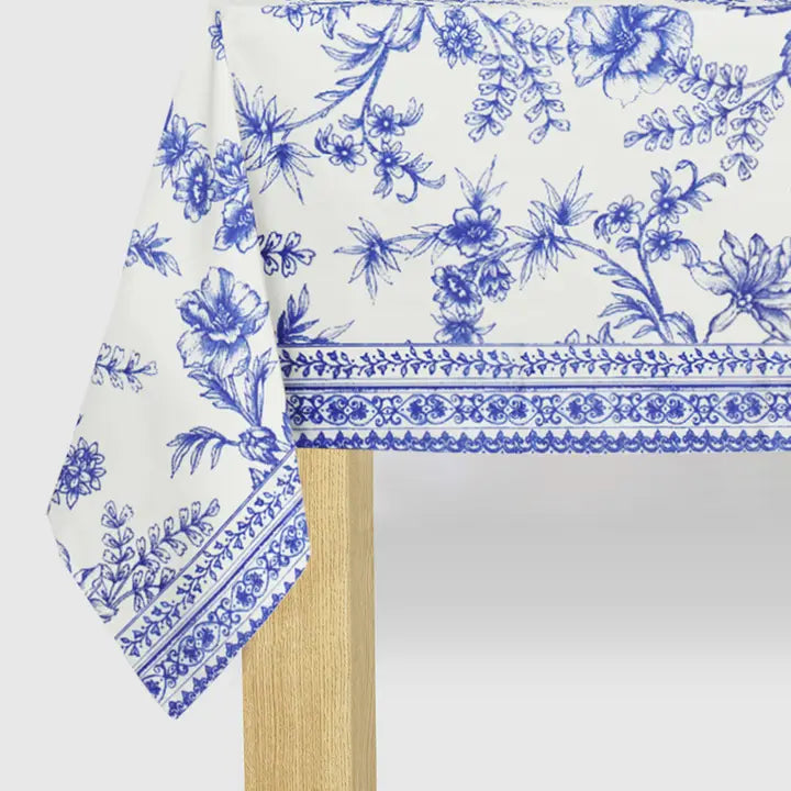 Toille De Nantes Blue Paper Tablecover
