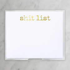 Gold Foil LUXE Shit List