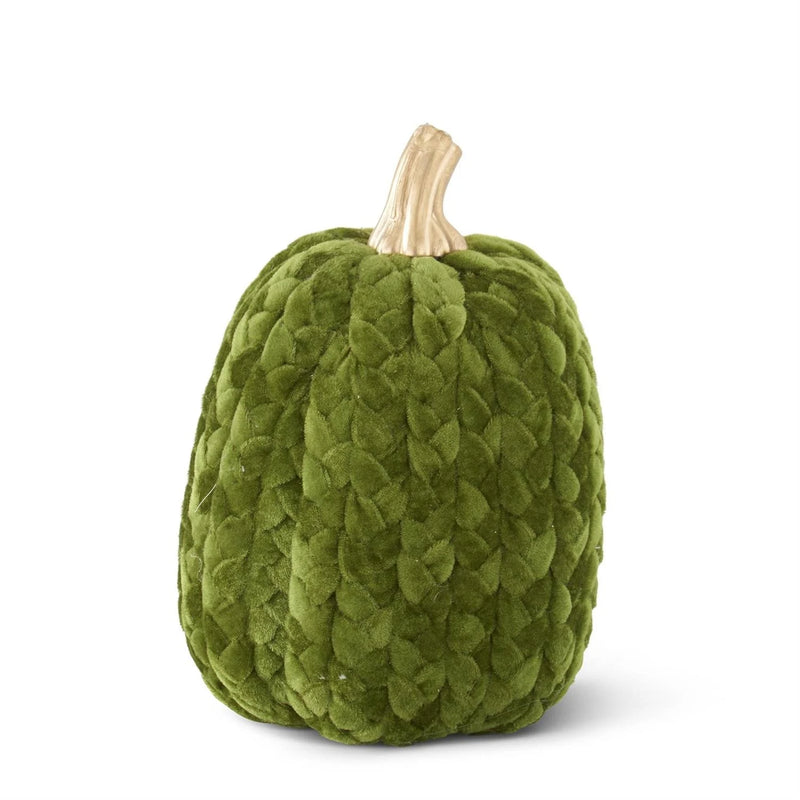 9.75 Inch Green Braided Pumpkin