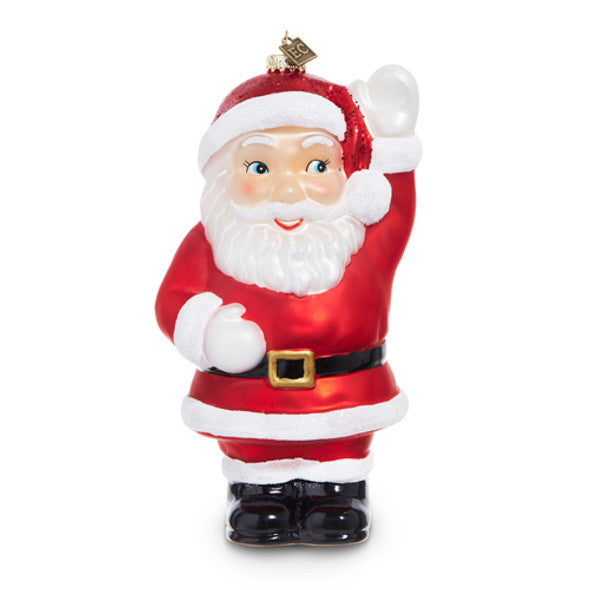 EC 8" Waving Santa Ornament
